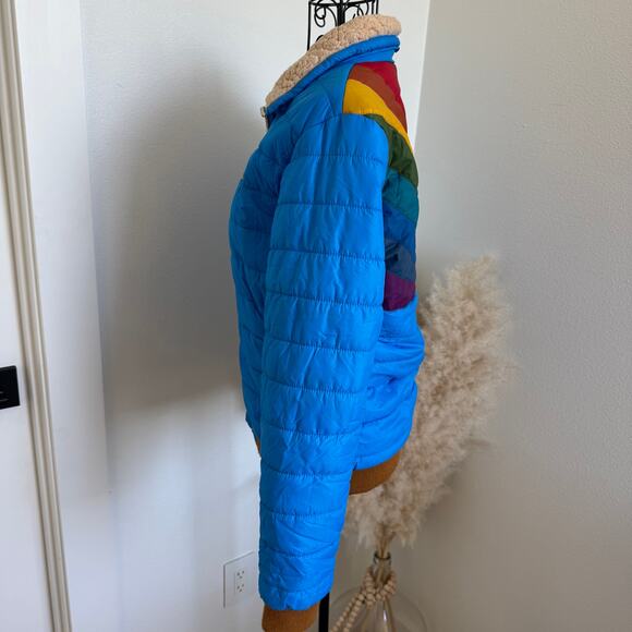 Aviator Nation Sunburst Winter Puffer Jacket- Dresden Blue Size Small - Picture 6 of 14